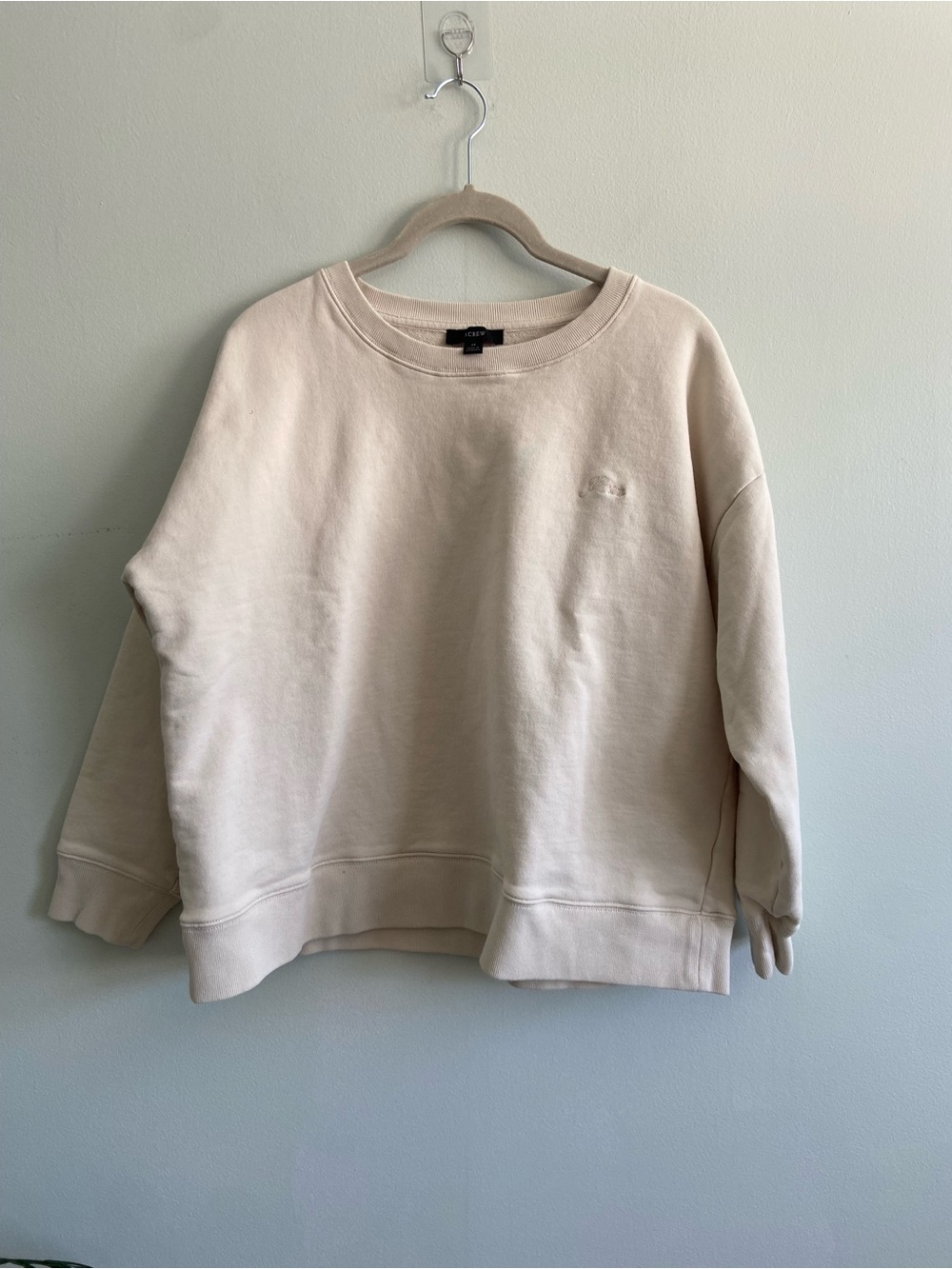 J. Crew Crewneck Sweatshirt in Pale Cream